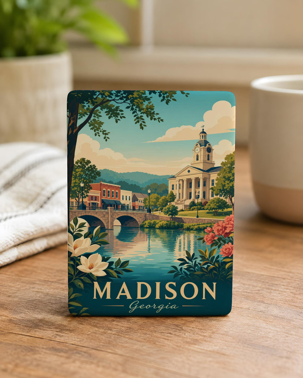 Madison GA Fridge Magnet, Madison Georgia Souvenir Magnet, Downtown Madison Gift, Travel Keepsake, Georgia Town Magnet