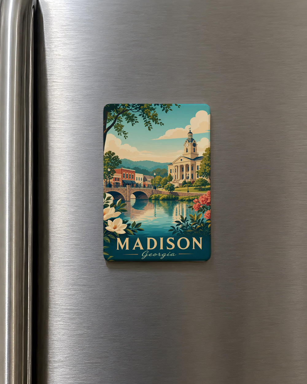 Madison GA Fridge Magnet, Madison Georgia Souvenir Magnet, Downtown Madison Gift, Travel Keepsake, Georgia Town Magnet
