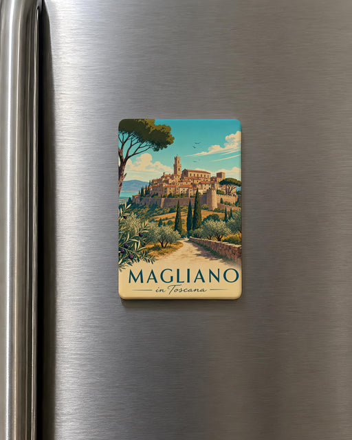 Magliano in Toscana Fridge Magnet, Tuscany Italy Town Souvenir Magnet, Travel Gift, Italian Village Keepsake Magnet