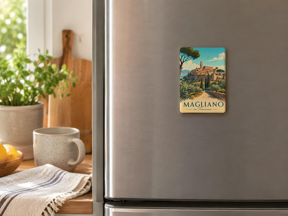 Magliano in Toscana Fridge Magnet, Tuscany Italy Town Souvenir Magnet, Travel Gift, Italian Village Keepsake Magnet