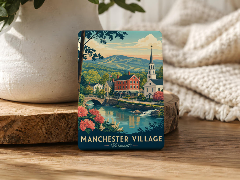 Manchester Village Vermont Fridge Magnet, VT Souvenir Magnet, Manchester VT Travel Gift, New England Keepsake Magnet