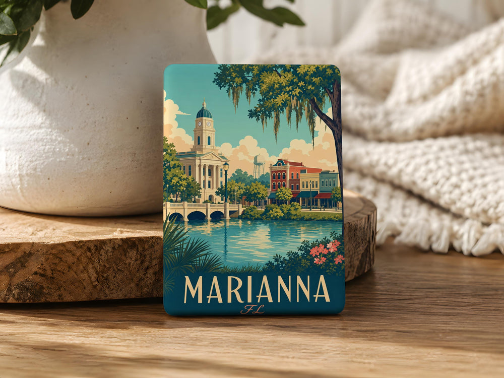Marianna Florida Fridge Magnet, Marianna FL Souvenir Magnet, Jackson County FL Travel Gift, Florida Road Trip Keepsake Magnet