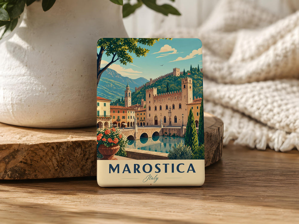 Marostica Italy Fridge Magnet, Marostica Town Souvenir Magnet, Italy Travel Gift, Veneto Italy Keepsake Magnet