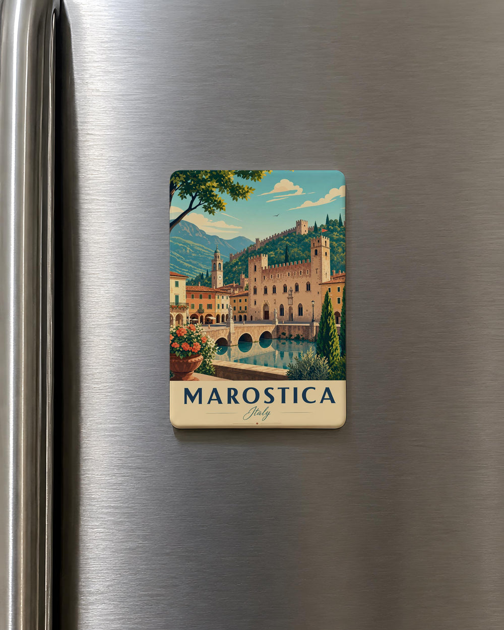 Marostica Italy Fridge Magnet, Marostica Town Souvenir Magnet, Italy Travel Gift, Veneto Italy Keepsake Magnet