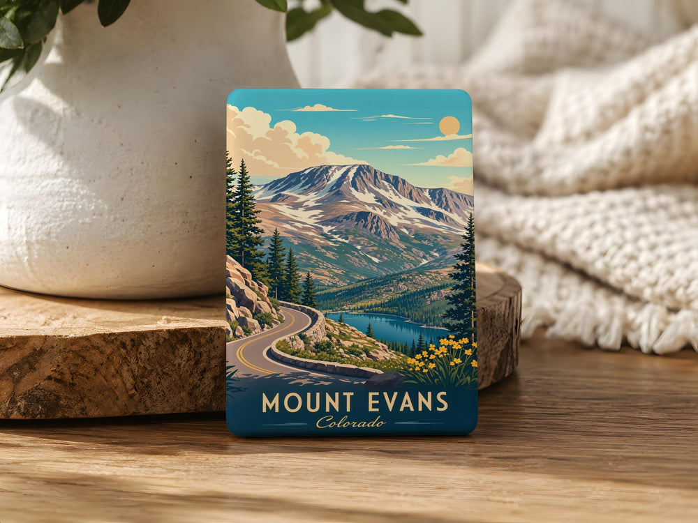 Mount Evans Colorado Fridge Magnet, Rocky Mountain Scenic Souvenir Magnet, Colorado Mountain Landmark Gift