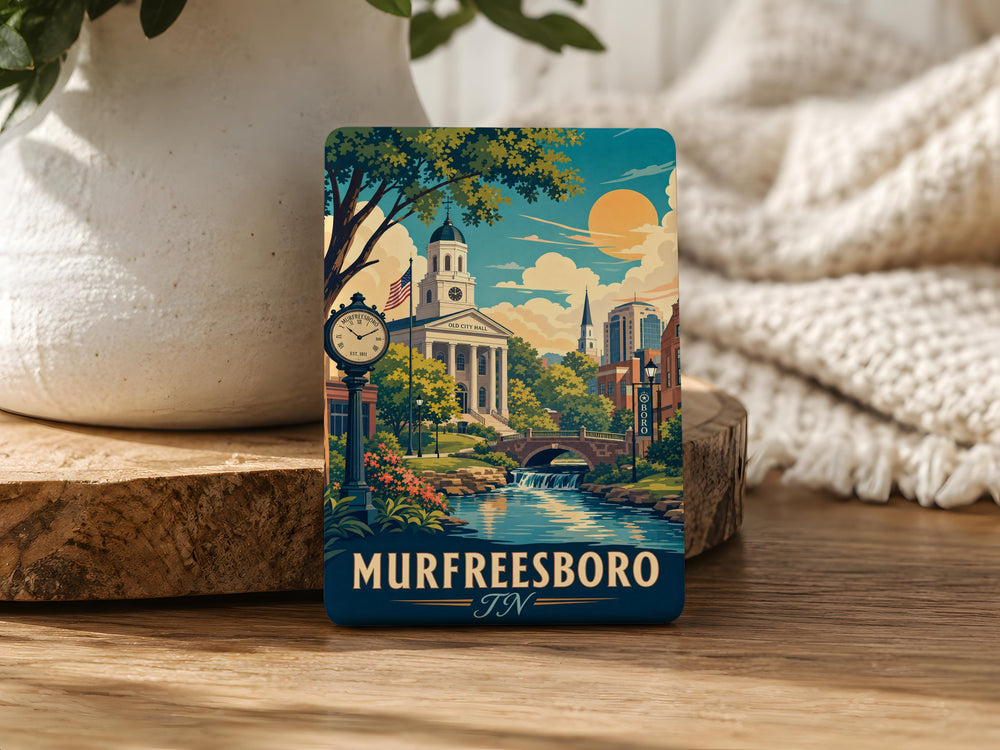 Murfreesboro TN Fridge Magnet, Tennessee Souvenir Magnet, Murfreesboro Travel Gift, Hometown Keepsake Magnet