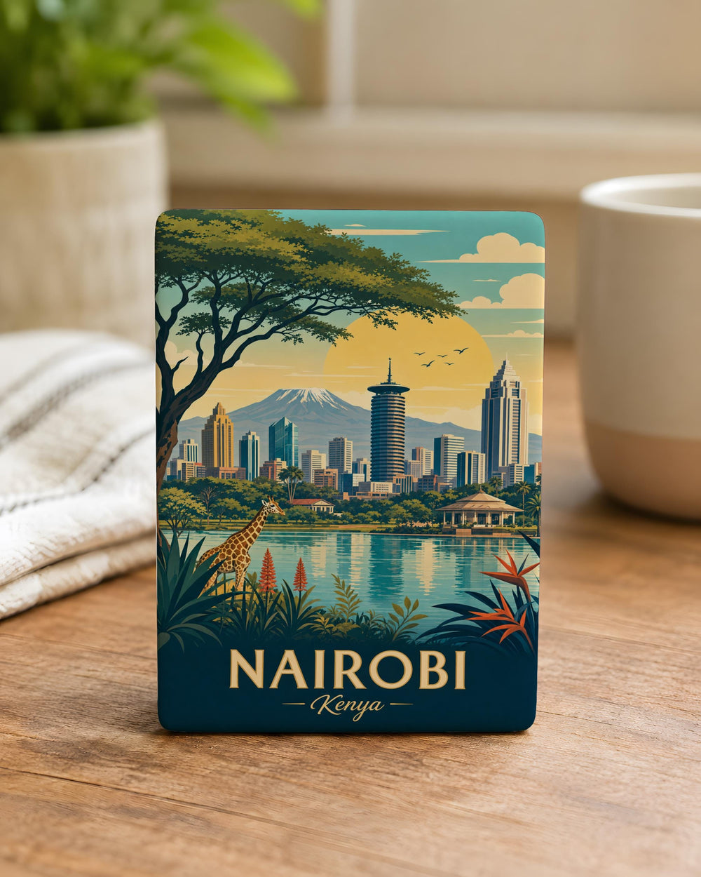 Nairobi Kenya Fridge Magnet, Nairobi City Souvenir Magnet, Kenya Travel Gift, African Capital Landmark Magnet