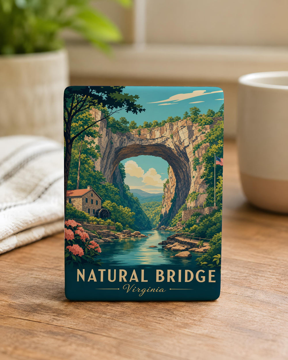 Natural Bridge Virginia Fridge Magnet, Natural Bridge State Park Souvenir Magnet, Virginia Landmark Travel Gift