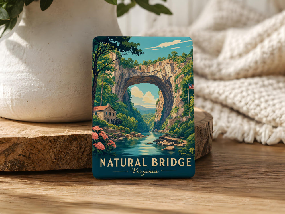 Natural Bridge Virginia Fridge Magnet, Natural Bridge State Park Souvenir Magnet, Virginia Landmark Travel Gift
