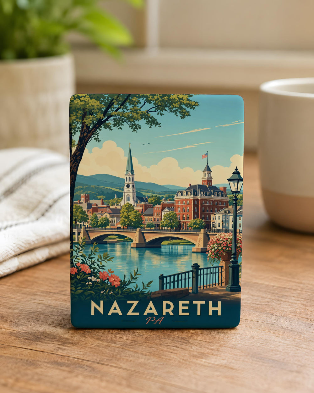Nazareth, Pennsylvania Fridge Magnet, Nazareth PA Souvenir Magnet, Northampton County Travel Keepsake, Gift for Nazareth PA Fans