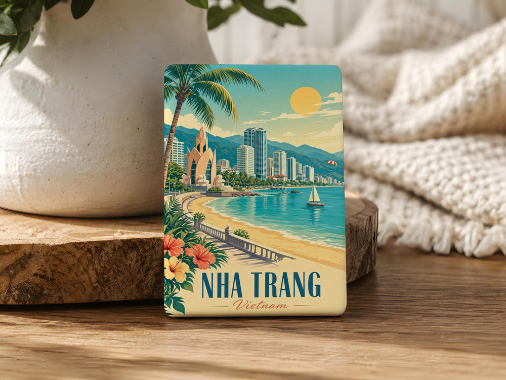 Nha Trang Vietnam Fridge Magnet, Nha Trang Souvenir Magnet, Vietnam Travel Gift, Coastal City Keepsake Magnet