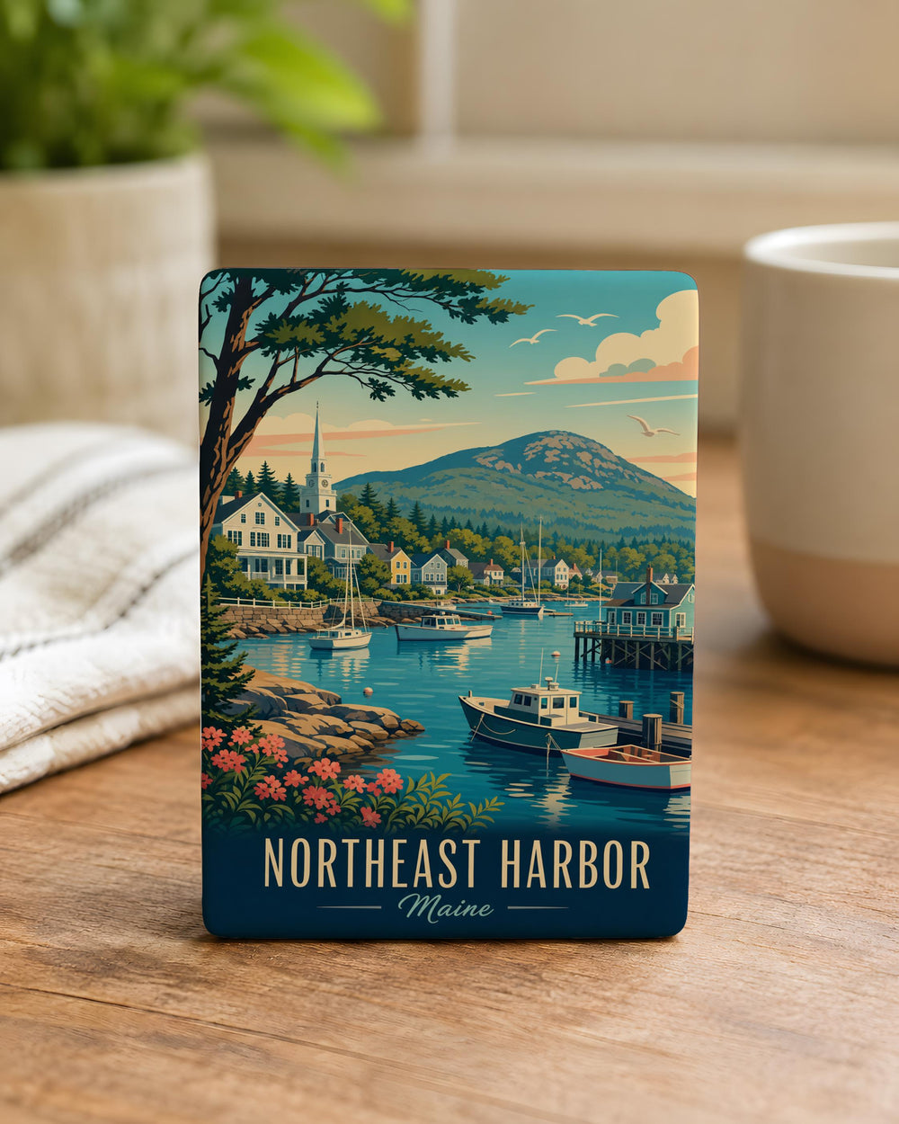 Northeast Harbor Maine Fridge Magnet, Acadia National Park Coastal Town Souvenir, Mount Desert Island Travel Keepsake