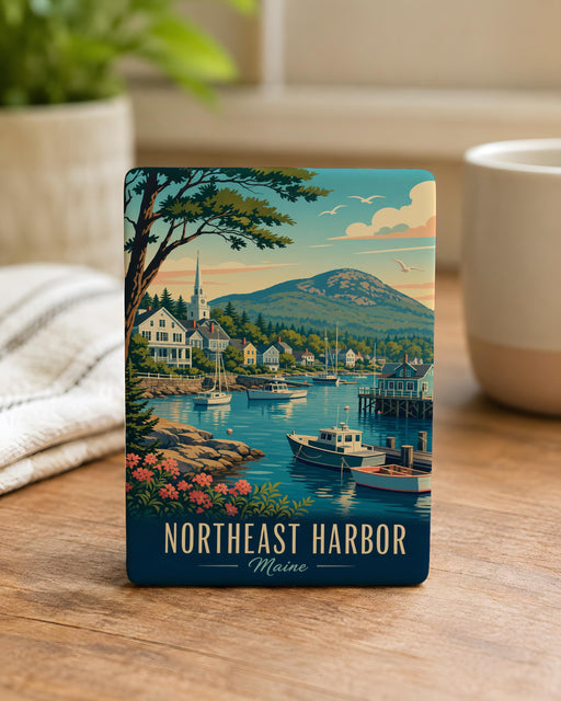 Northeast Harbor Maine Fridge Magnet, Acadia National Park Coastal Town Souvenir, Mount Desert Island Travel Keepsake