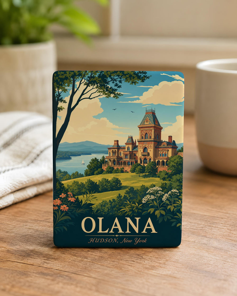 Olana State Historic Site Fridge Magnet, Hudson Valley Landmark Souvenir, New York Historic Home & Landscape Magnet