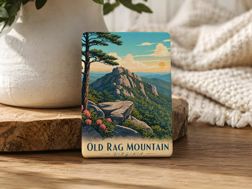 Old Rag Mountain Fridge Magnet, Shenandoah National Park Souvenir, Virginia Hiking Trail Keepsake Gift