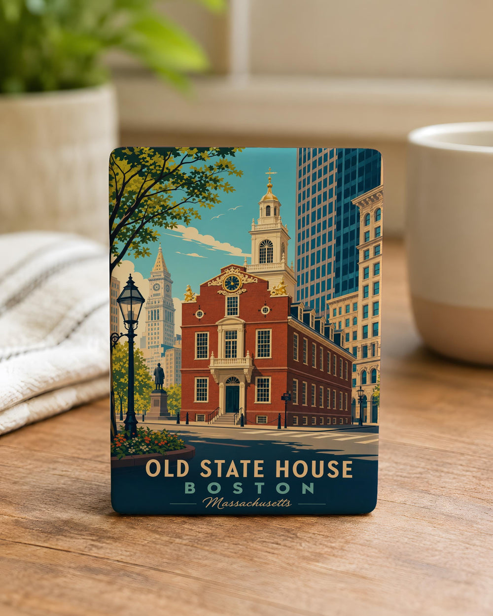 Old State House Boston Fridge Magnet, Boston Landmark Souvenir Magnet, Historic Massachusetts Travel Gift, Boston MA Keepsake Magnet