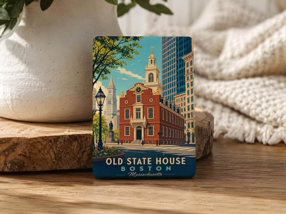 Old State House Boston Fridge Magnet, Boston Landmark Souvenir Magnet, Historic Massachusetts Travel Gift, Boston MA Keepsake Magnet