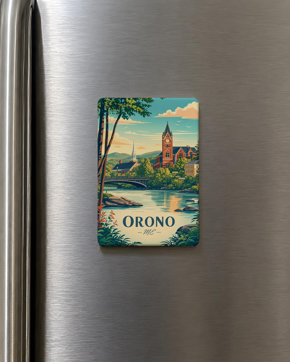 Orono Maine Fridge Magnet, Orono ME Souvenir Magnet, Maine College Town Gift, New England Travel Keepsake Magnet