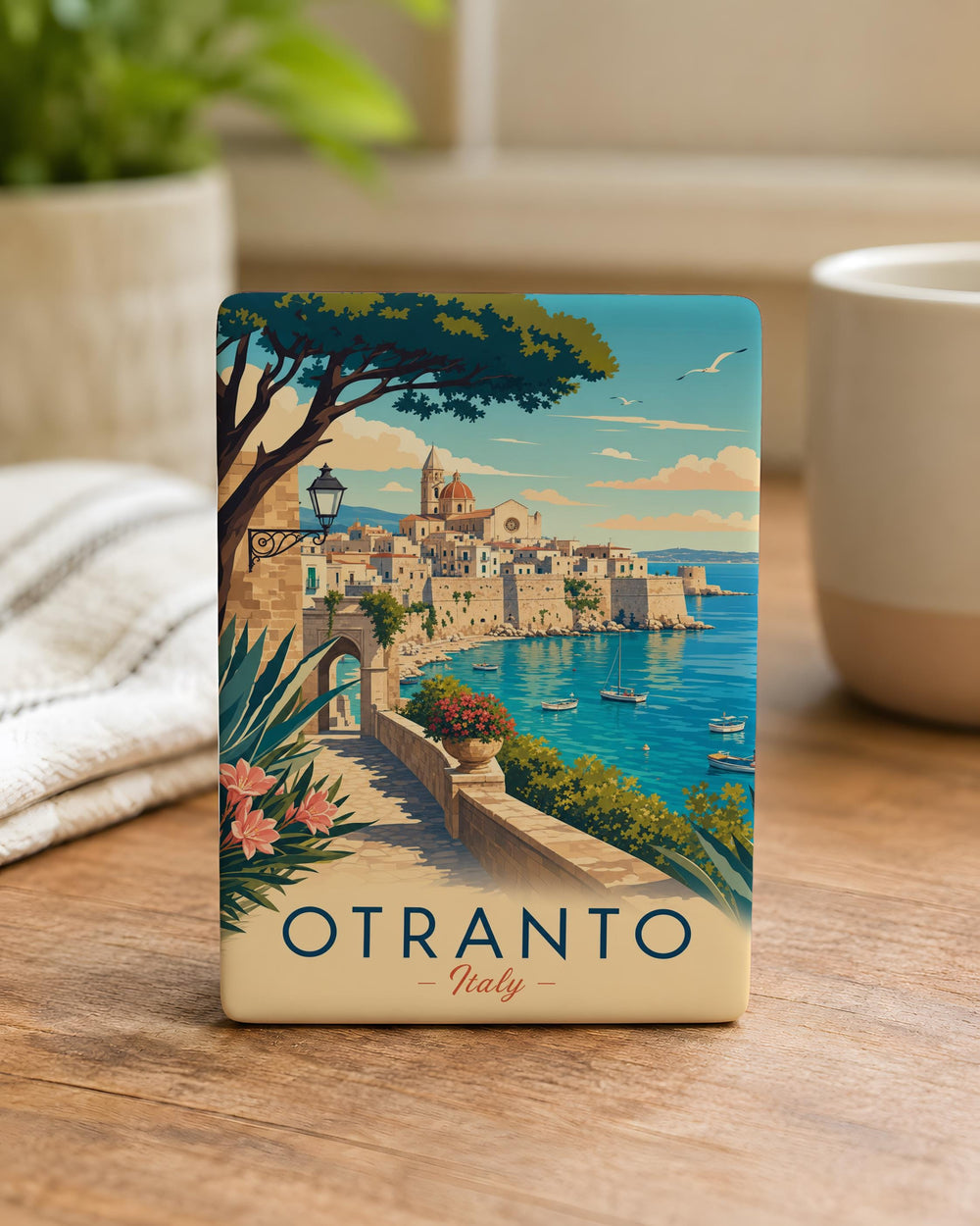 Otranto Italy Fridge Magnet, Otranto Puglia Souvenir Magnet, Italy Travel Gift, Otranto Landmark Keepsake Magnet
