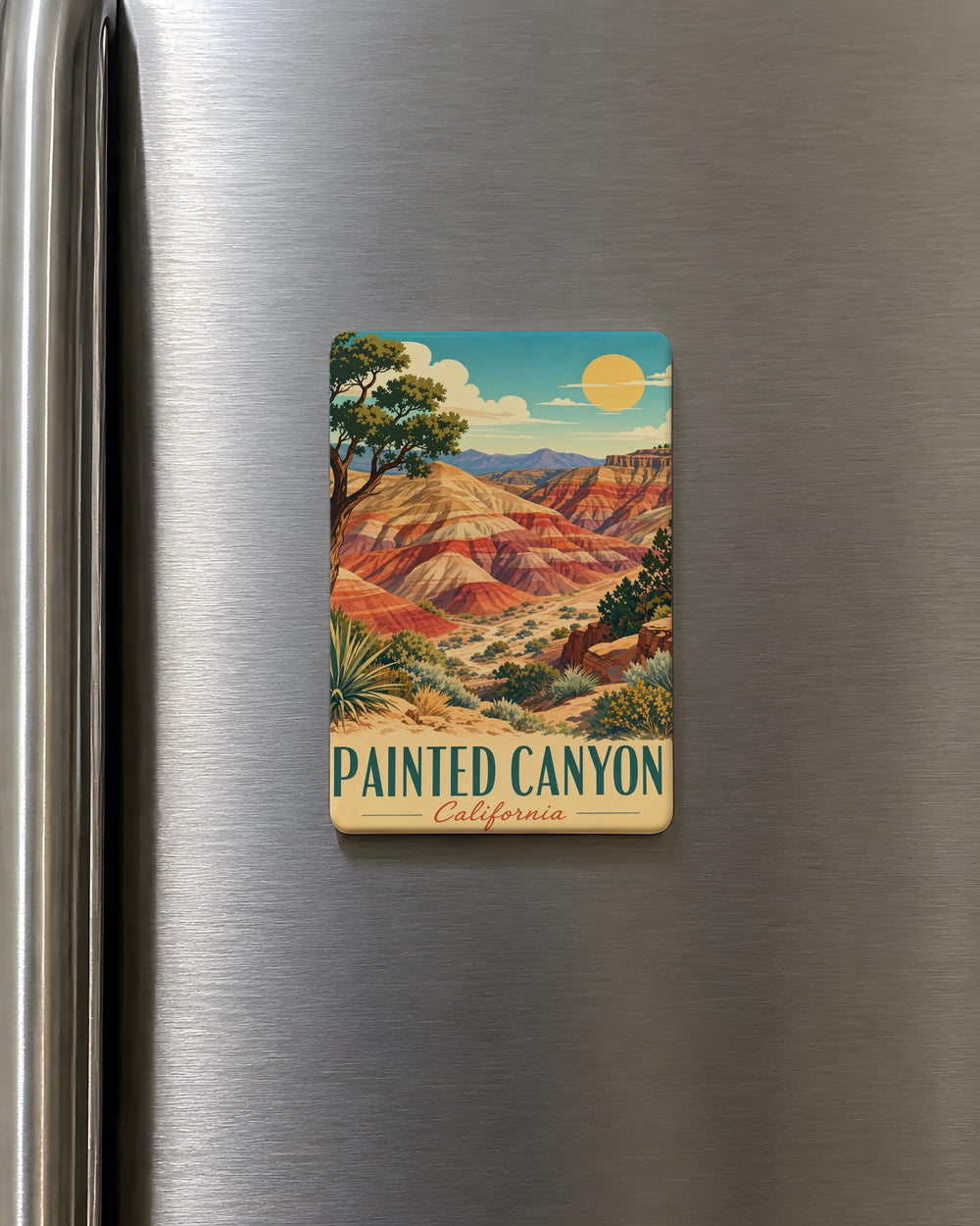 Painted Canyon California Fridge Magnet, Painted Canyon Souvenir Magnet, California Travel Gift, Desert Canyon Landmark Magnet