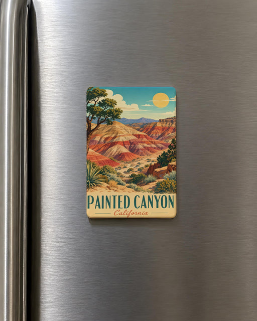 Painted Canyon California Fridge Magnet, Painted Canyon Souvenir Magnet, California Travel Gift, Desert Canyon Landmark Magnet