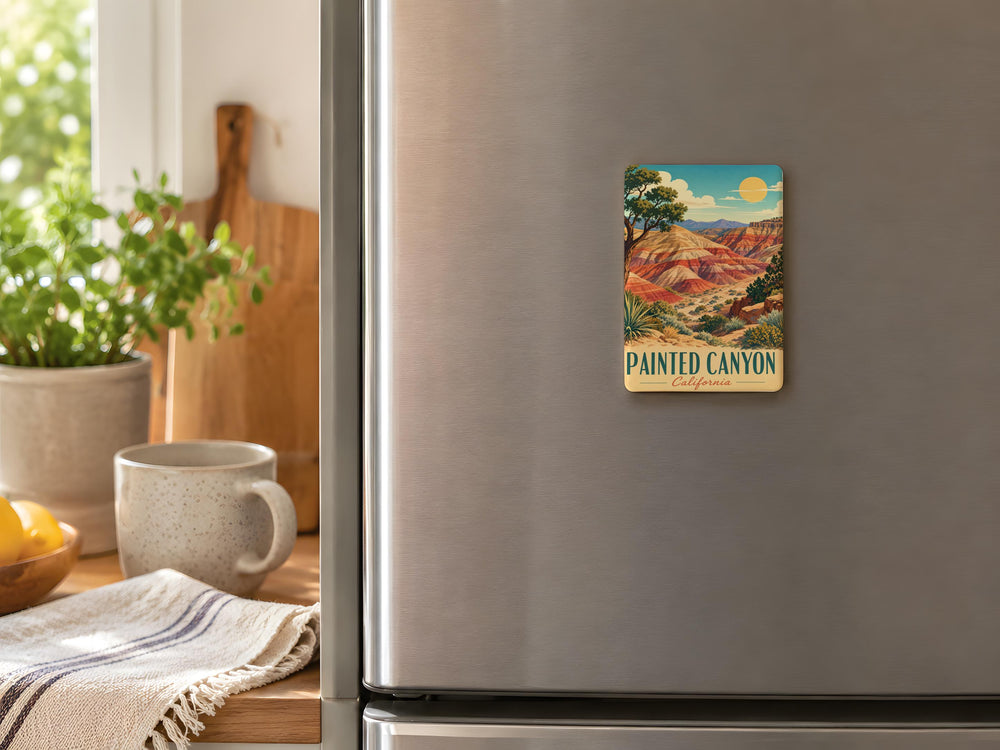 Painted Canyon California Fridge Magnet, Painted Canyon Souvenir Magnet, California Travel Gift, Desert Canyon Landmark Magnet