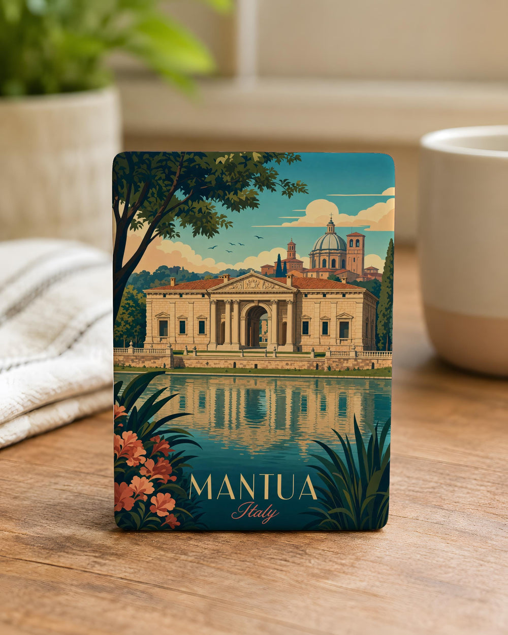 Palazzo Te Mantua Fridge Magnet, Italy Palace Landmark Souvenir Magnet, Mantua Travel Gift Kitchen Decor Magnet