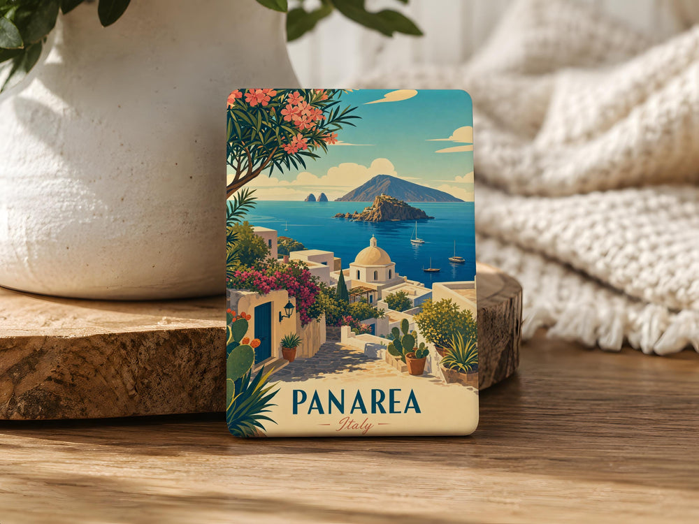 Panarea Italy Fridge Magnet, Panarea Island Souvenir Magnet, Aeolian Islands Travel Gift, Sicily Italy Vacation Keepsake Magnet