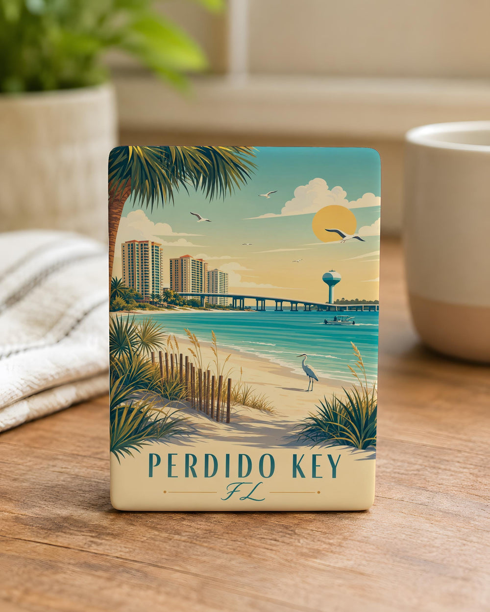 Perdido Key FL Fridge Magnet, Florida Beach Souvenir Magnet, Gulf Coast Vacation Keepsake, Coastal Town Refrigerator Magnet