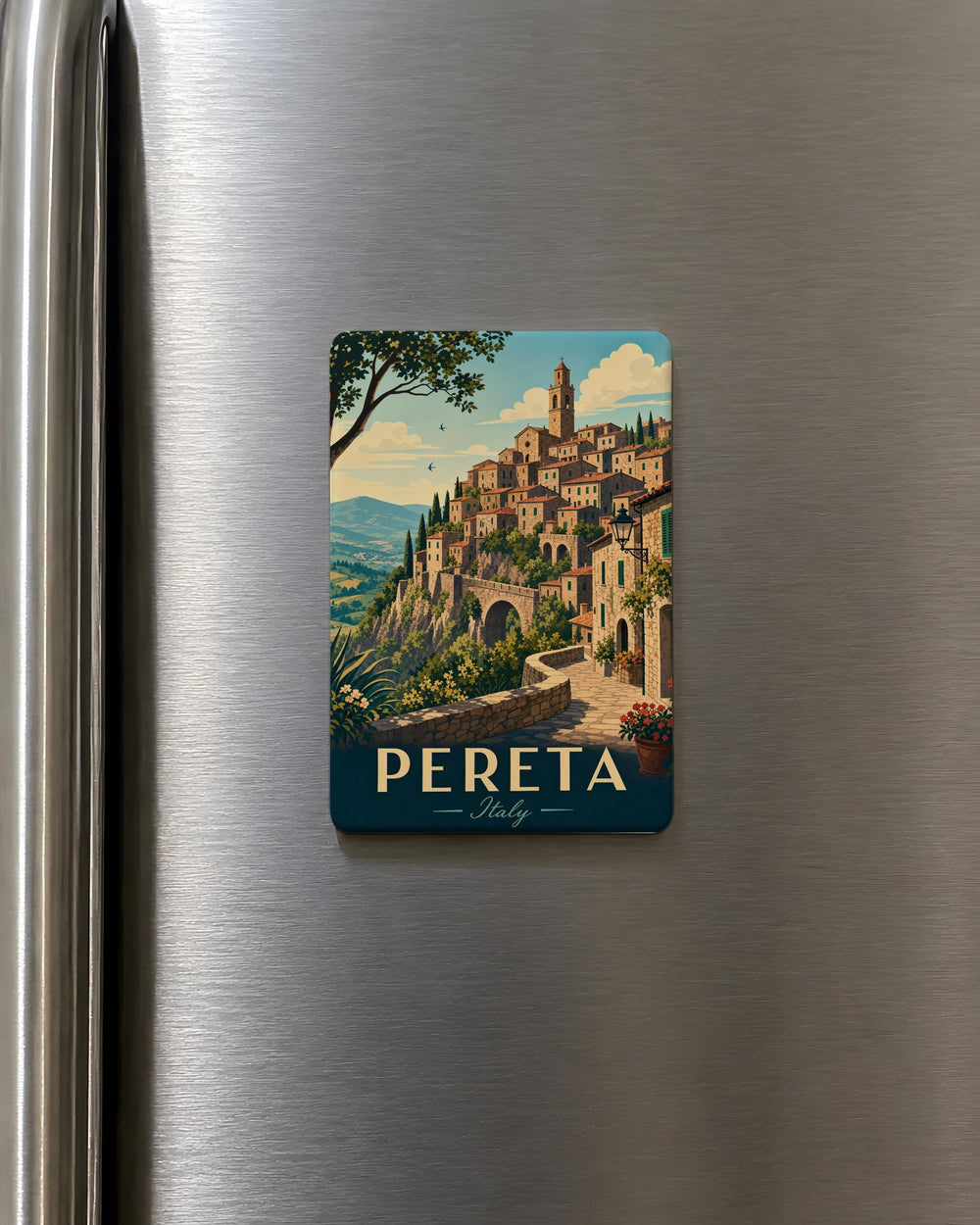 Pereta Italy Fridge Magnet, Pereta Village Souvenir, Italian Travel Keepsake, Italy Town Landmark Magnet, Tuscany Gift