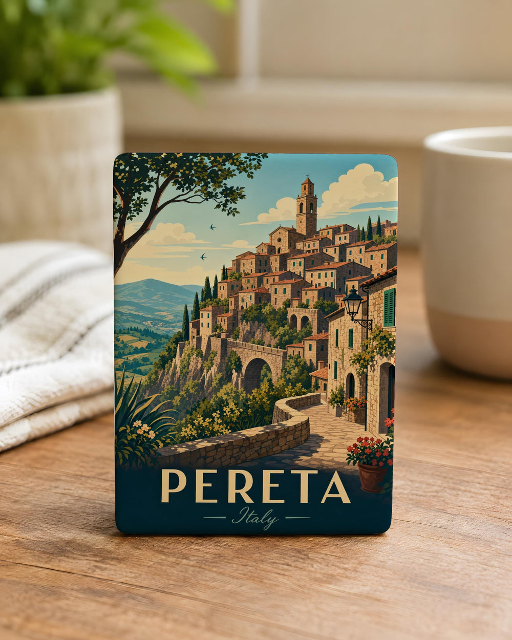 Pereta Italy Fridge Magnet, Pereta Village Souvenir, Italian Travel Keepsake, Italy Town Landmark Magnet, Tuscany Gift