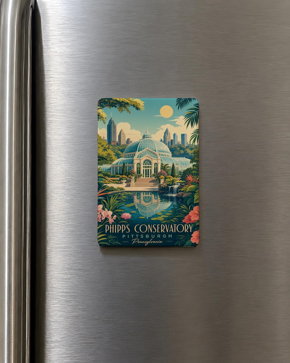 Phipps Conservatory Fridge Magnet, Pittsburgh Botanical Garden Landmark Souvenir Magnet, Glasshouse Greenhouse Travel Keepsake