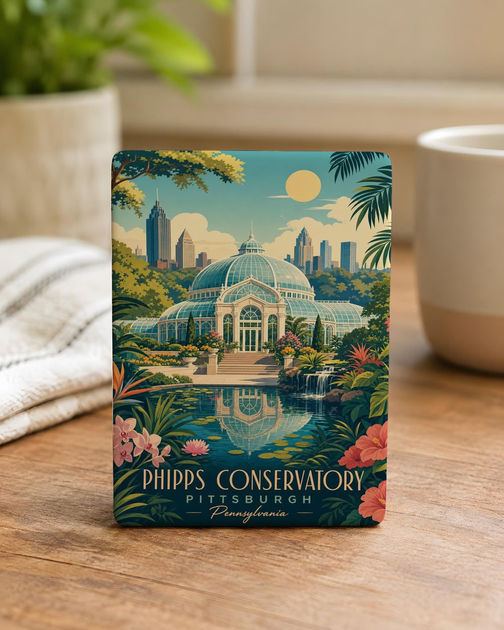 Phipps Conservatory Fridge Magnet, Pittsburgh Botanical Garden Landmark Souvenir Magnet, Glasshouse Greenhouse Travel Keepsake