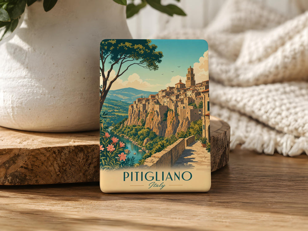 Pitigliano Italy Fridge Magnet, Pitigliano Tuscany Travel Souvenir, Italian Hill Town Landmark Magnet, Italy Vacation Keepsake