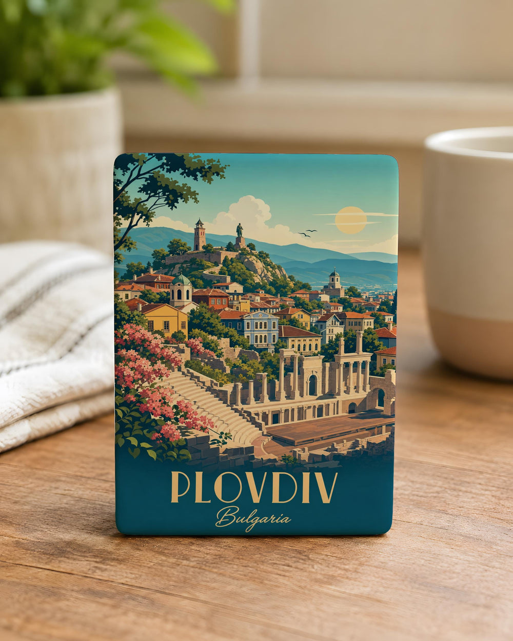 Plovdiv Bulgaria Fridge Magnet, Plovdiv Travel Souvenir Magnet, Bulgaria Landmark Keepsake Magnet, Plovdiv City Magnet