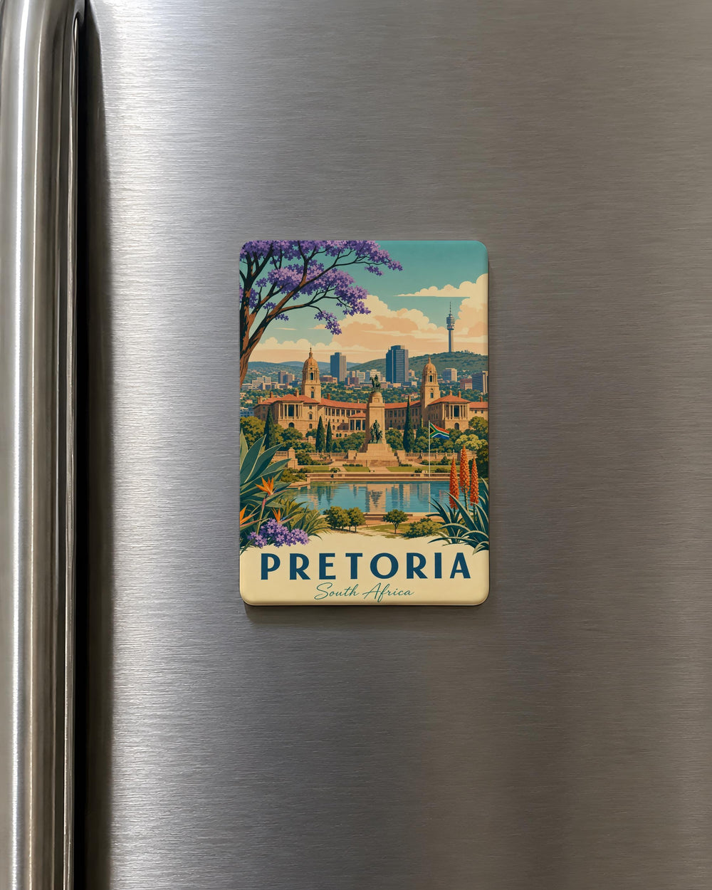 Pretoria South Africa Fridge Magnet, Pretoria City Souvenir Magnet, South African Travel Gift, Pretoria Landmark Keepsake Magnet