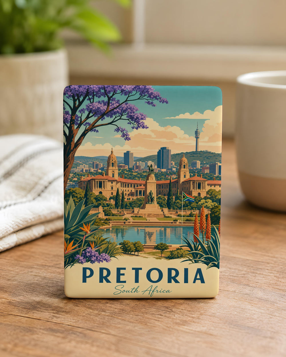 Pretoria South Africa Fridge Magnet, Pretoria City Souvenir Magnet, South African Travel Gift, Pretoria Landmark Keepsake Magnet