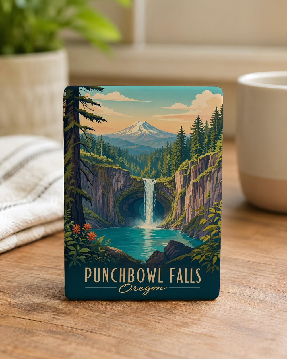 Punchbowl Falls Oregon Fridge Magnet, Columbia River Gorge Waterfall Souvenir, Oregon Travel Gift, Scenic Nature Keepsake