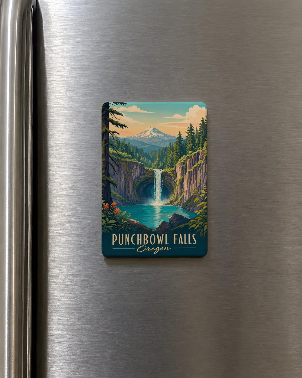 Punchbowl Falls Oregon Fridge Magnet, Columbia River Gorge Waterfall Souvenir, Oregon Travel Gift, Scenic Nature Keepsake