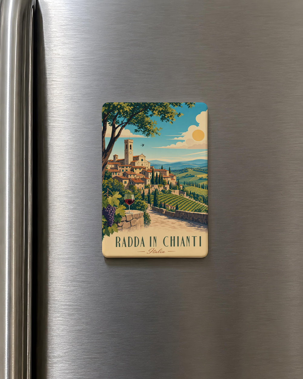 Radda in Chianti Fridge Magnet, Tuscany Italy Travel Souvenir, Chianti Wine Region Keepsake, Italian Village Gift