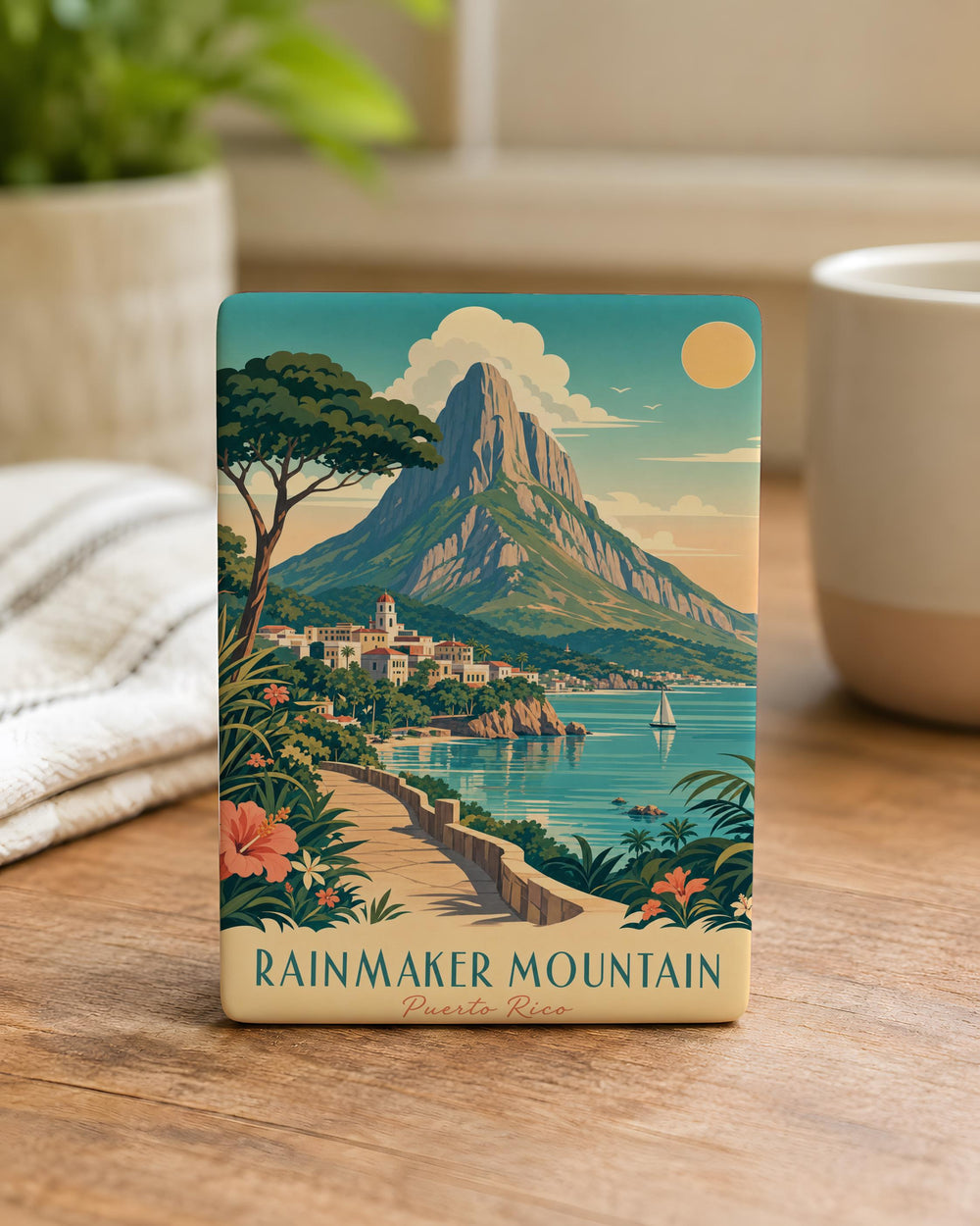 Rainmaker Mountain Fridge Magnet, Mountain Peak Landscape Souvenir Magnet, Nature Adventure Travel Keepsake Magnet