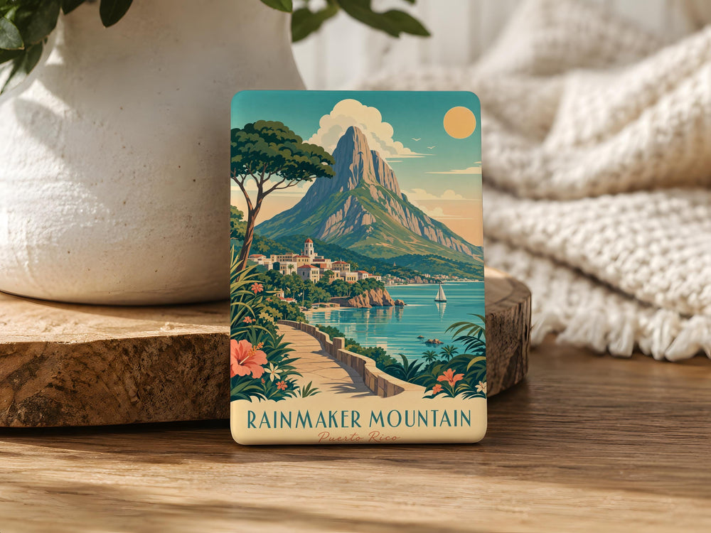 Rainmaker Mountain Fridge Magnet, Mountain Peak Landscape Souvenir Magnet, Nature Adventure Travel Keepsake Magnet