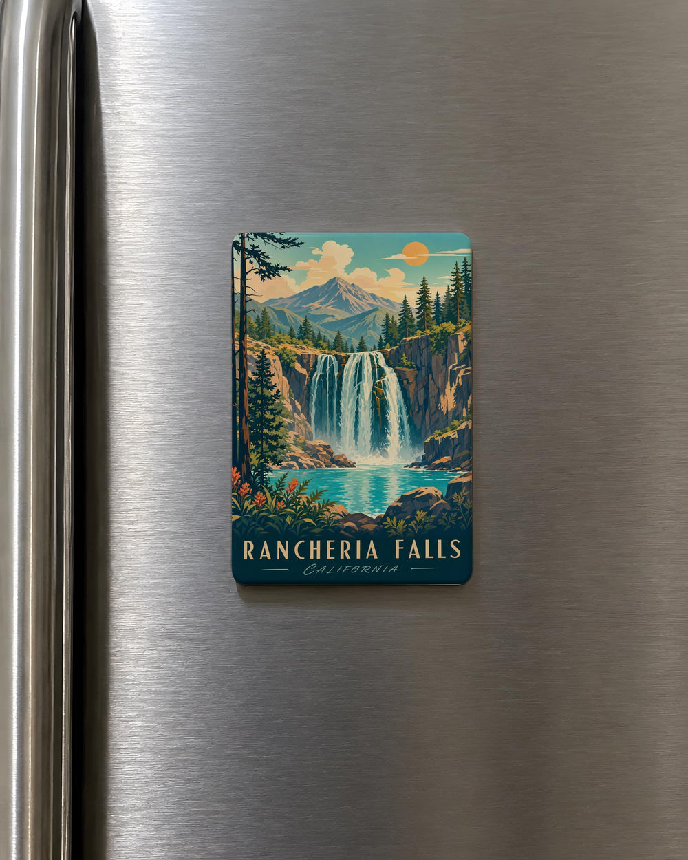 Rancheria Falls Fridge Magnet, Yosemite National Park Waterfall Souvenir Magnet, California Nature Travel Gift