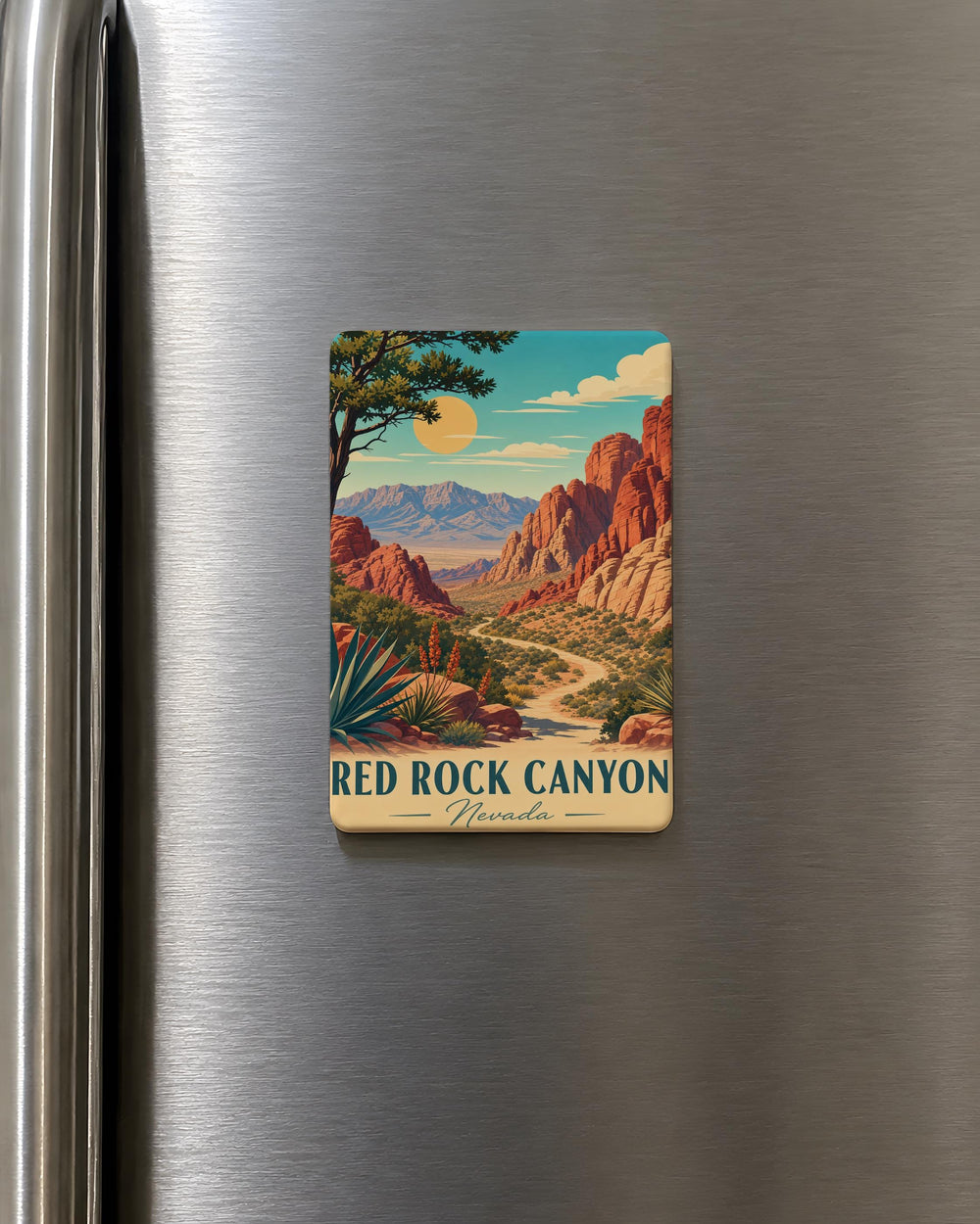 Red Rock Canyon Nevada Fridge Magnet, Red Rock Canyon Scenic Souvenir Magnet, Las Vegas Nevada Travel Gift Magnet