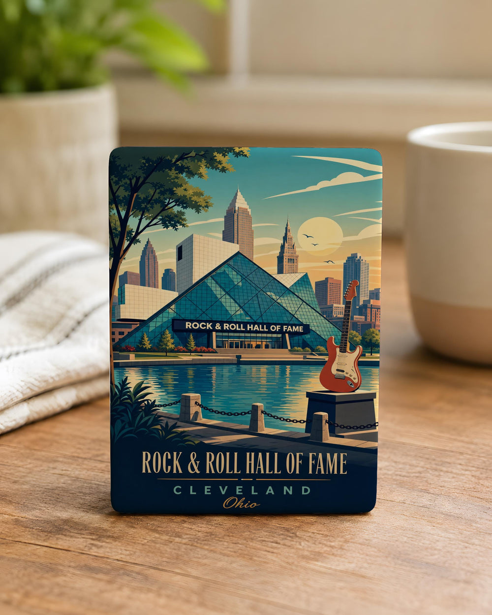 Rock and Roll Hall of Fame Fridge Magnet, Cleveland Music Landmark Souvenir Magnet, Rock Music Museum Gift