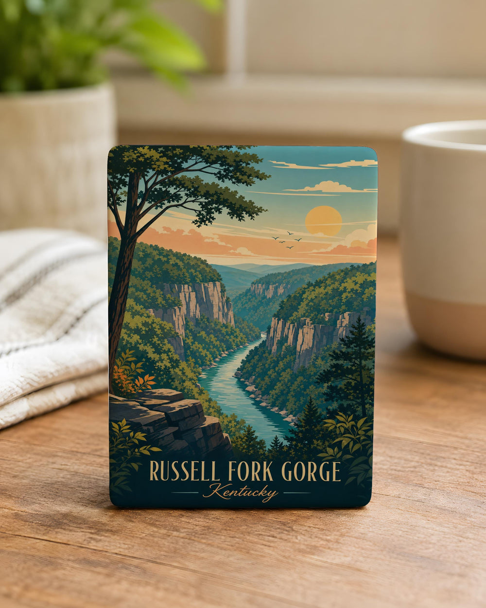 Russell Fork Gorge Fridge Magnet, Scenic Canyon River Valley Souvenir Magnet, Kentucky Virginia Nature Landmark Gift