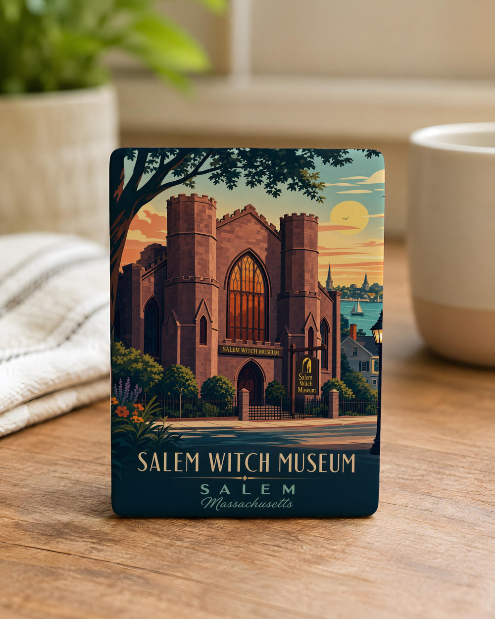 Salem Witch Museum Fridge Magnet, Salem Massachusetts Witch History Souvenir Magnet, Haunted Salem Attraction Magnet