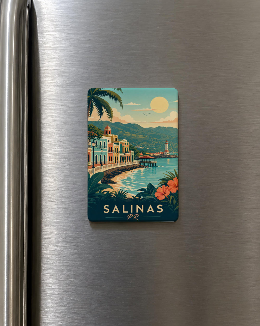 Salinas Puerto Rico Fridge Magnet, Salinas PR Souvenir, Puerto Rico Travel Gift, Caribbean Island Keepsake Magnet