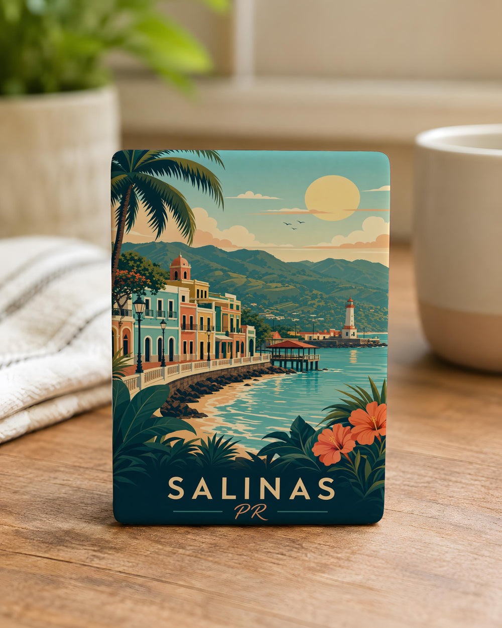 Salinas Puerto Rico Fridge Magnet, Salinas PR Souvenir, Puerto Rico Travel Gift, Caribbean Island Keepsake Magnet