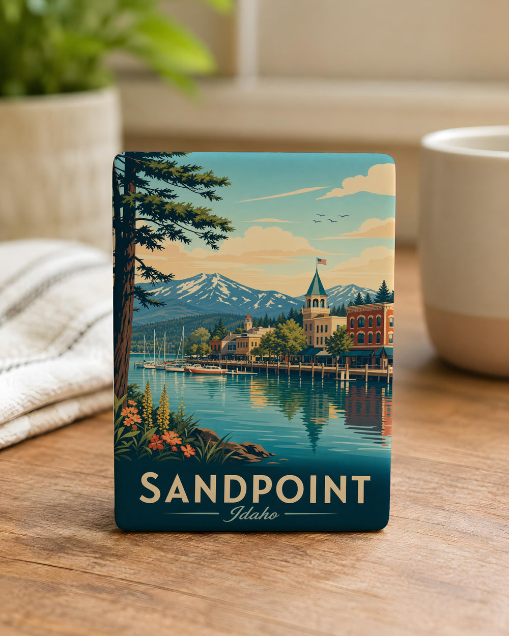 Sandpoint Idaho Fridge Magnet, Sandpoint ID Souvenir Magnet, Lake Pend Oreille Travel Keepsake, Idaho Gift Magnet